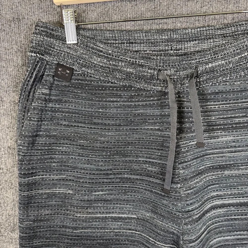 Under Armour Mens Tearaway Snap Button Jogger Pants Size L Gray Space Dye